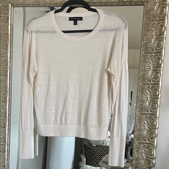 Banana Republic Cream Knit Pullover - Picture 2 of 6